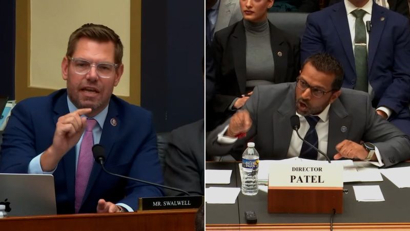 Tonton: Menghina Terbang dalam Pertandingan Pertandingan antara Patel dan Rep. Eric Swalwell | Politik berita