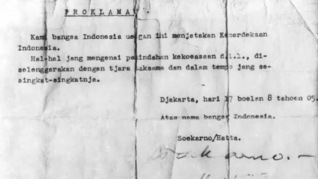 Isi Teks Proklamasi Asli dan Ketikan, Simak Cerita Dibalik Penulisannya - Hot berita69.org