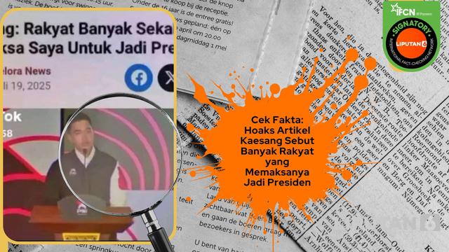 Kumpulan Hoaks Catut Nama Kaesang Pangarep, Simak Daftarnya - Cek Fakta berita69.org
