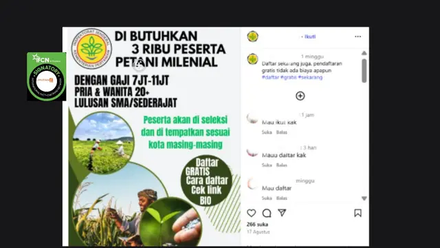 Kumpulan Hoaks Catut Nama Kementan, dari Bantuan Traktor hingga Petani Milenial - Cek Fakta berita69.org