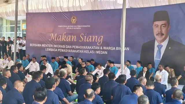 Momen Hangat Menteri Agus Andrianto Makan Siang Bareng Warga Binaan Lapas Kelas I Medan - News berita69.org