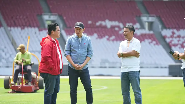 Periksa Kondisi SUGBK, Erick Thohir: Agar Timnas Indonesia Maksimal Melawan Australia - Bola berita69.org