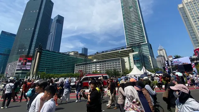 Potret Suasana di Bundaran HI saat Pelantikan Prabowo-Gibran - News berita69.org