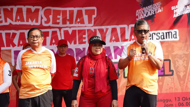 Pramono Anung Ikut Senam Jakarta Menyala Bersama 1.500 Orang di Gambir - Pemilu berita69.org