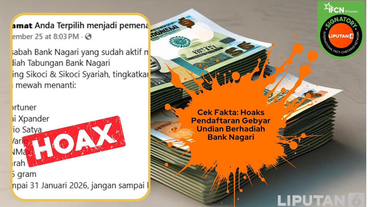 Ragam Hoaks Undian Catut Nama Bank Beredar di Medsos, Simak Faktanya