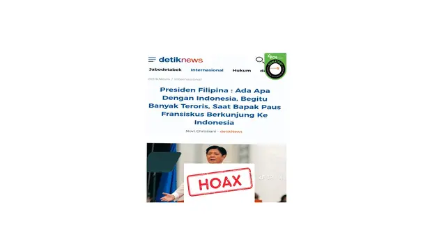 Ragam Hoaks yang Dikaitkan dengan Filipina, Simak Faktanya - Cek Fakta berita69.org