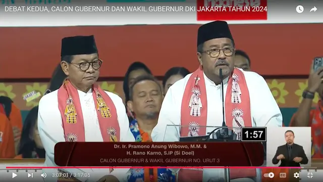 Tutup Debat dengan Umbar 3 Janji, Rano Karno: Warga Jakarta Anda Harus Sejahtera - Pemilu berita69.org