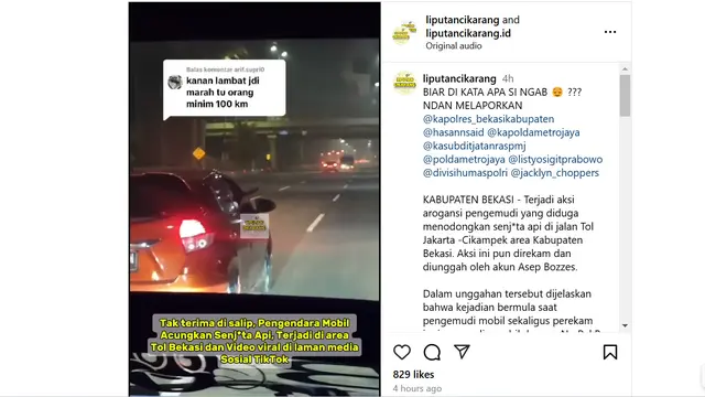Viral Aksi Koboi Pengemudi Mobil di Tol Jakarta-Cikampek, Polisi Turun Tangan - News berita69.org