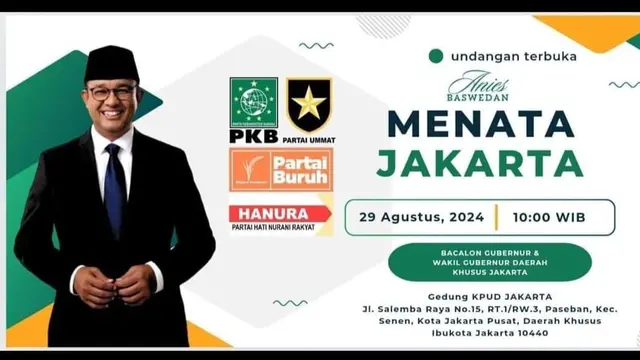Viral Poster Dukung Anies di Pilkada Jakarta 2024, PKB: Itu Tidak Benar, Hoaks - Pemilu berita69.org