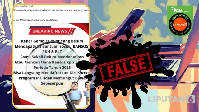Waspada Hoaks Pendaftaran Bansos Makin Beragam, Simak Daftarnya - Cek Fakta berita69.org