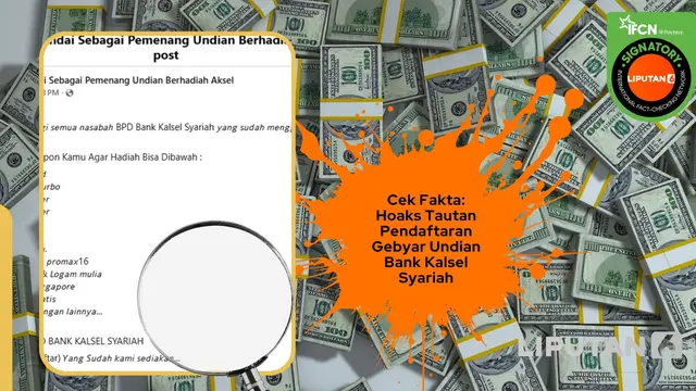 Waspada! Ini Kumpulan Hoaks Undian Berhadiah Catut Nama Bank Kalsel - Cek Fakta berita69.org